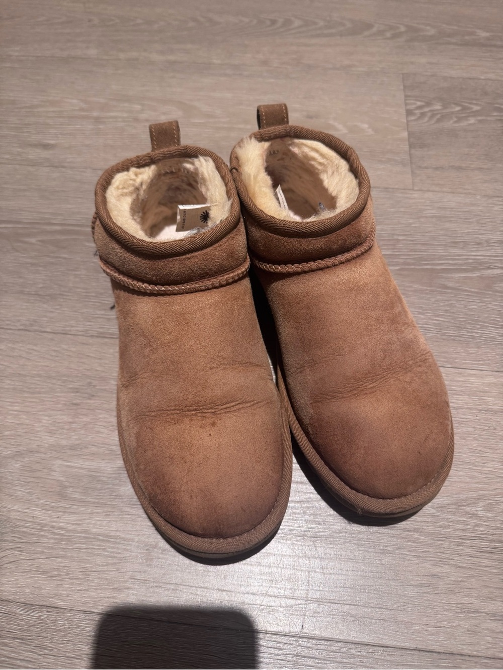 Kids Cozy Faux-Shearling Ankle Boots in Brown